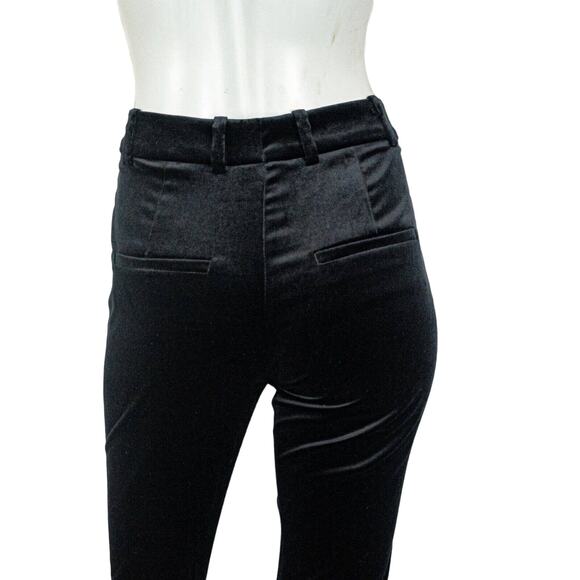 The KOOPLES Women's Black Velvet ankle Trouser Pants Size 32 - Picture 11 of 11